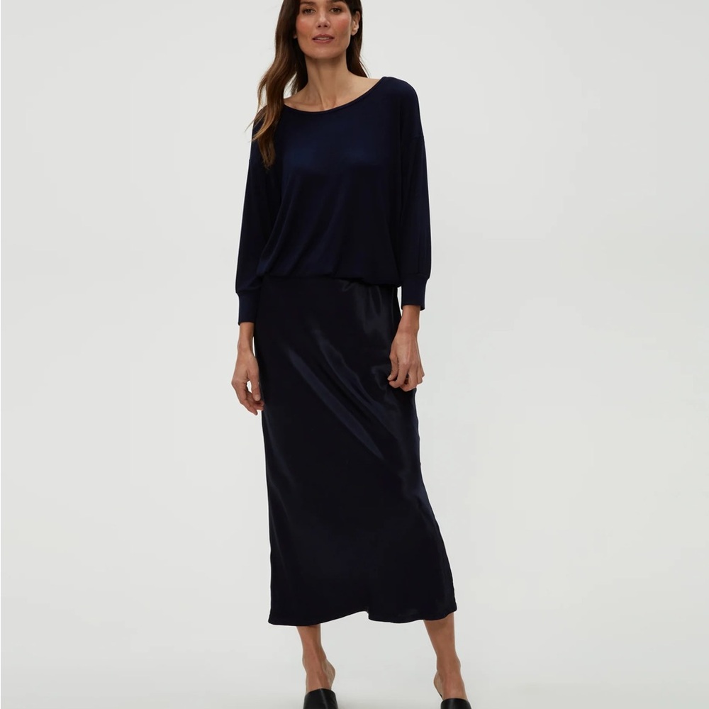Michael Stars Navy Maxi Slip Dress